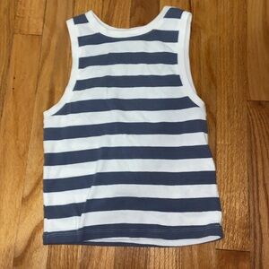 hollister blue and white high neck tank